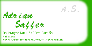 adrian saffer business card