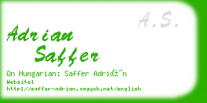 adrian saffer business card